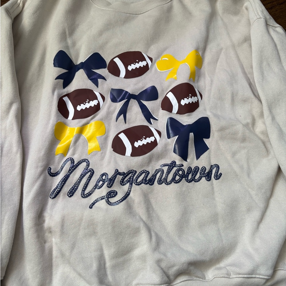 West Virginia university Football Bow Sweatshirt